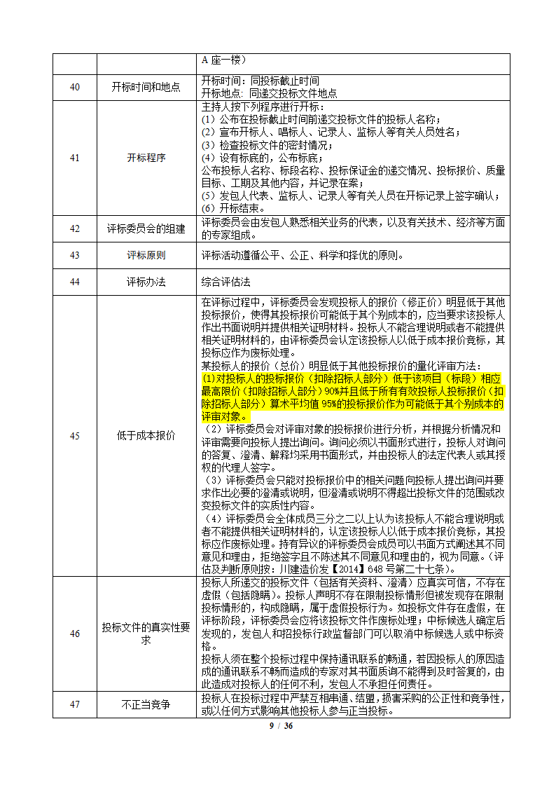 中粮香颂丽都项目改造工程施工竞标文件36页.docx第9页