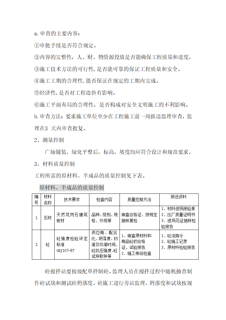 某市经济开发区中学绿化景观工程监理实施细则（铺装工程）.doc第3页