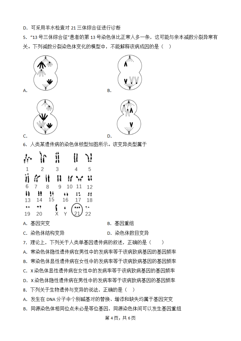 5.3人类遗传病学案.doc第4页