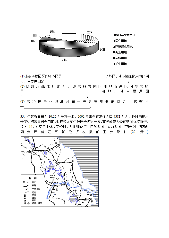 2004年江苏地理高考试卷第9页