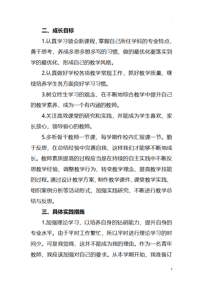 青年新教师个人职业发展规划.docx第2页