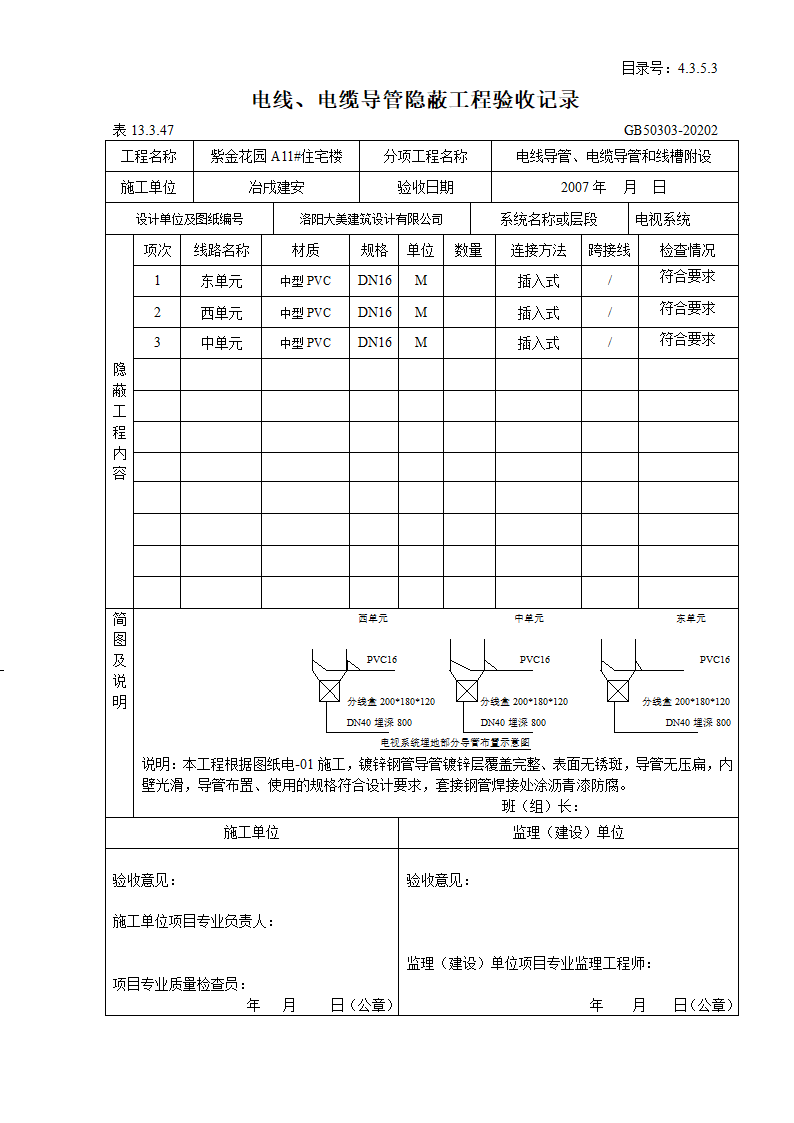 电线及电缆导管隐蔽工程验收记录.doc第2页