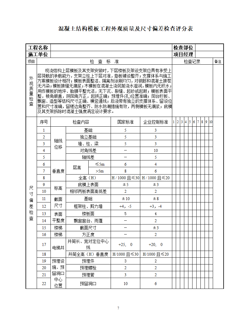 混凝土结构模板工程验收标准.doc第8页