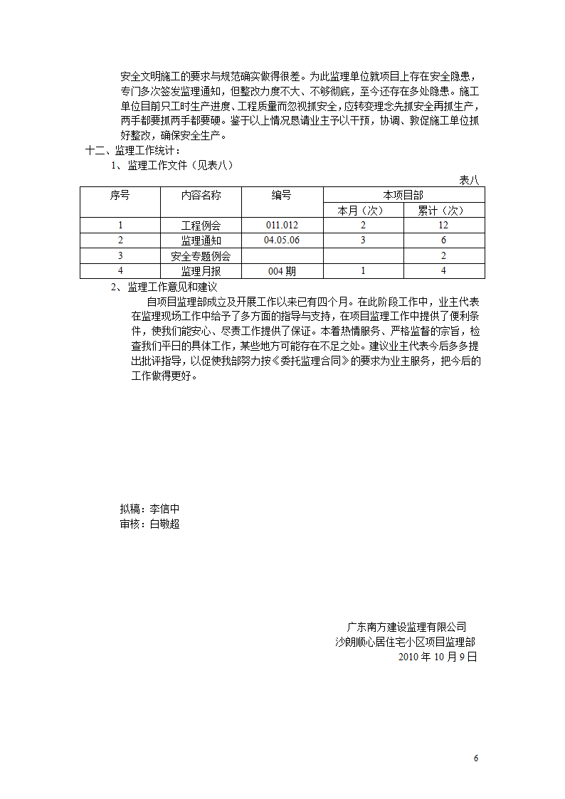 商住小区工程监理月报.doc第6页