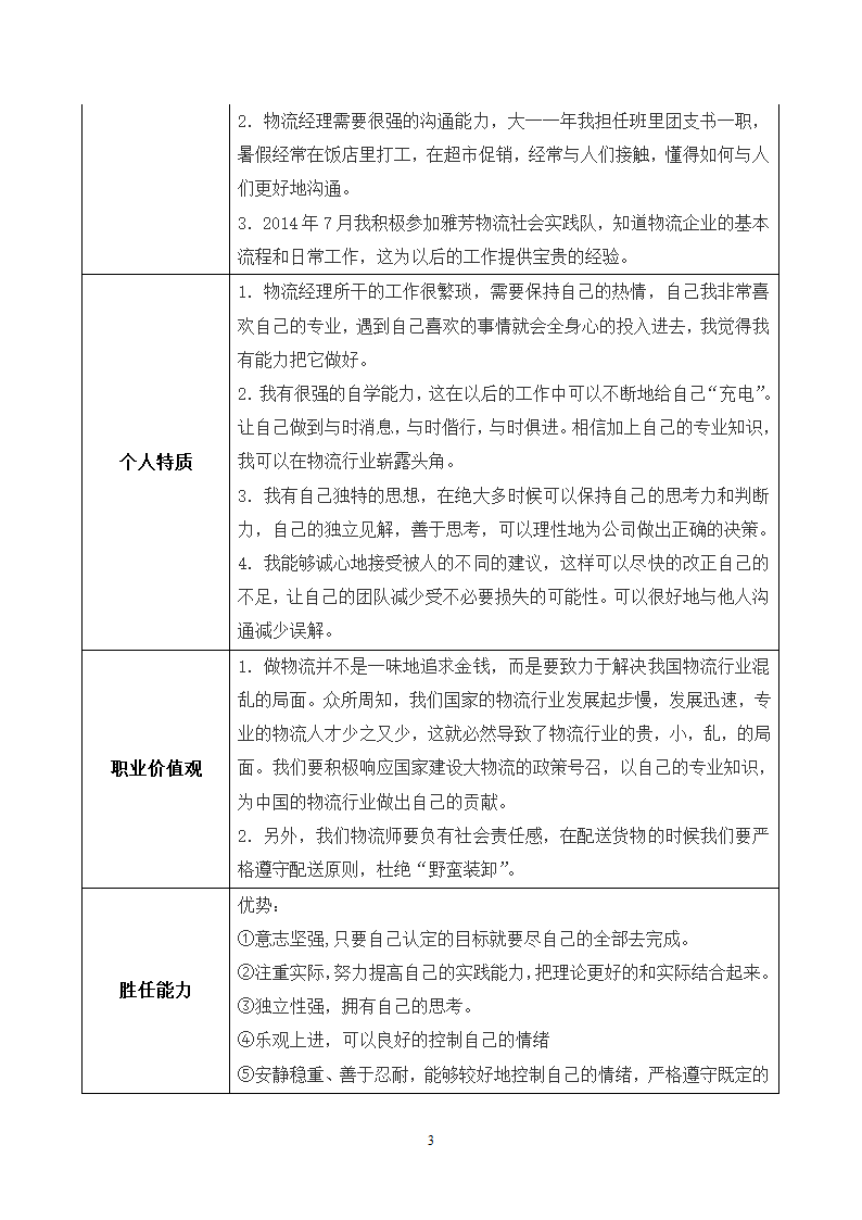 物流管理专业学生职业生涯规划设计.docx第5页