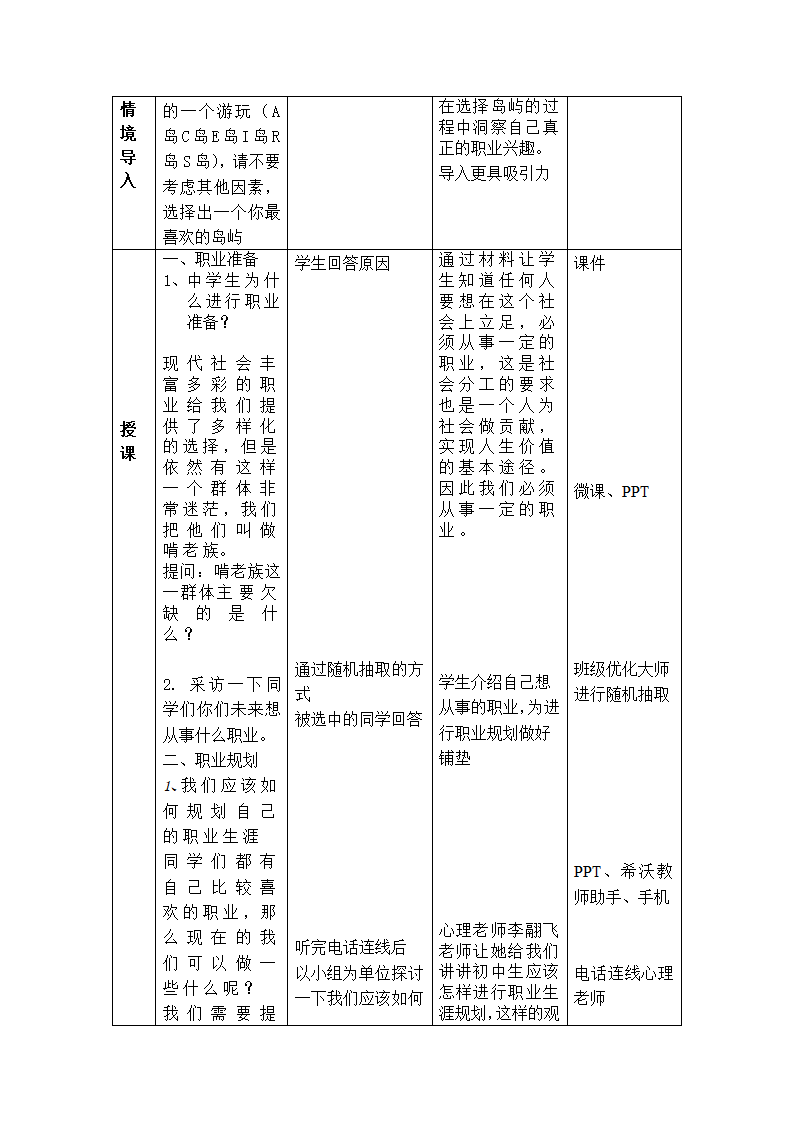 6.2 多彩的职业  教案.doc第3页