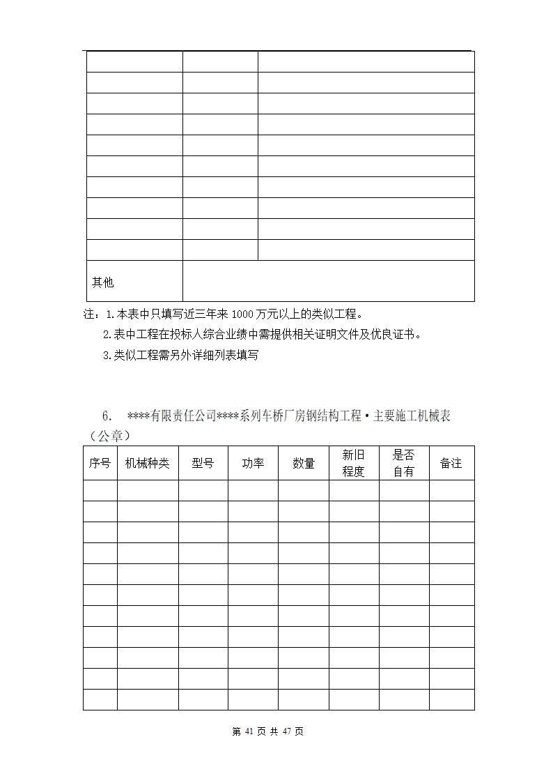 某有限责任公司钢结构厂房全套招投标文件.doc第43页