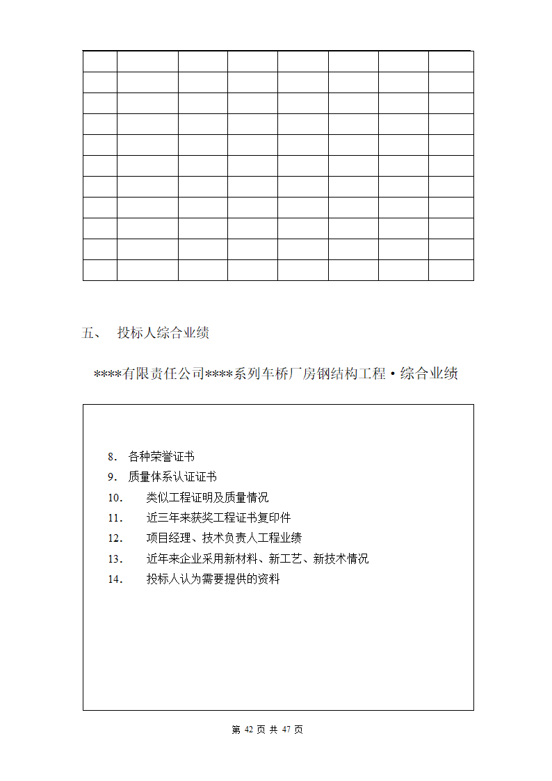 某有限责任公司钢结构厂房全套招投标文件.doc第44页