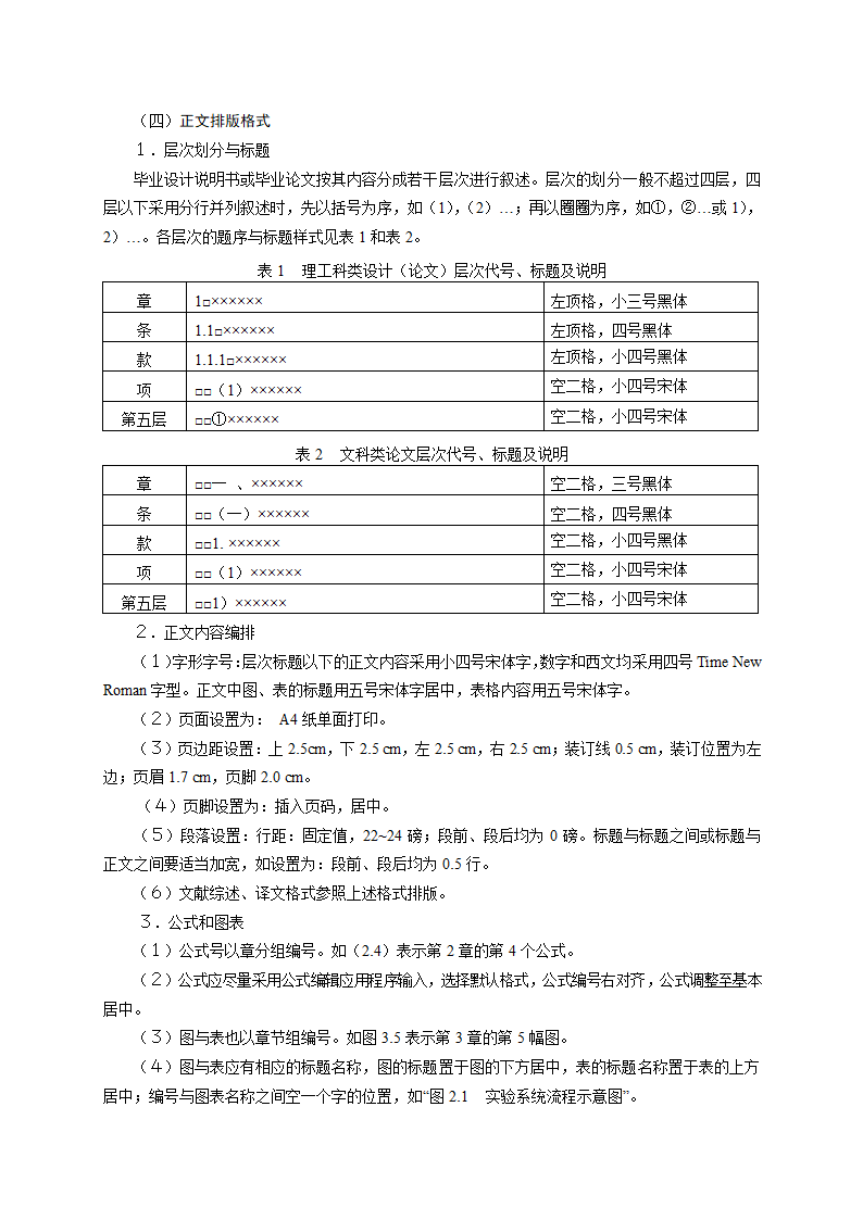 邵阳学院论文格式第2页