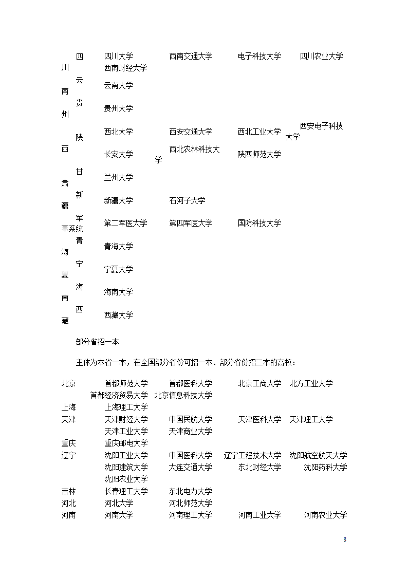 提前批、一本第8页