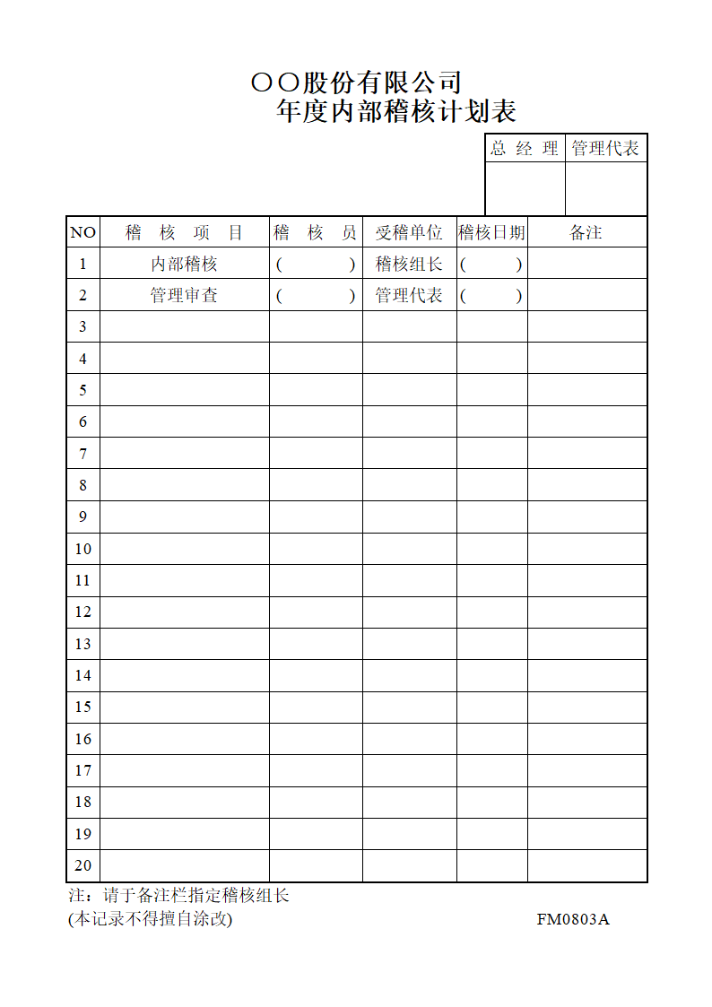 某地区年度内部稽核计划表详细文档.doc第1页