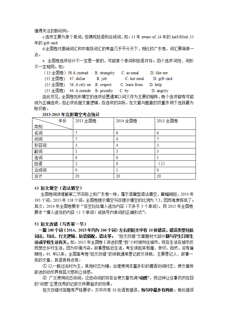 2015高考全国卷英语试卷分析第2页