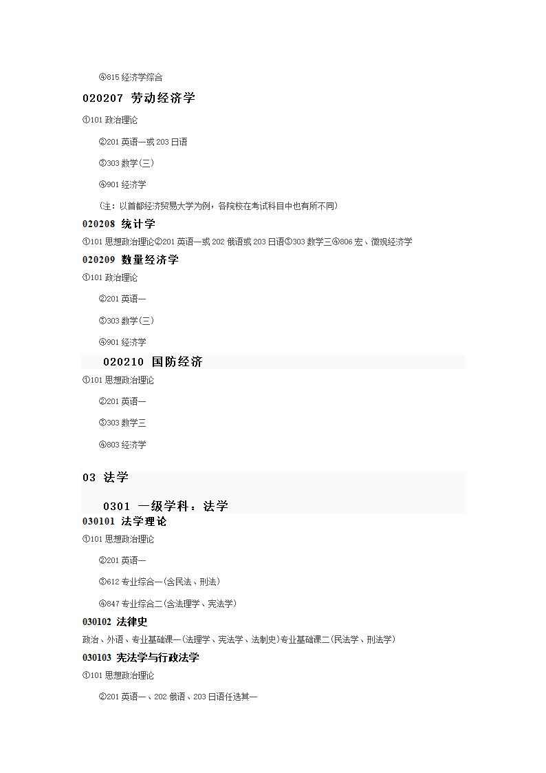 考研考试科目一(哲学,经济学,法学)第5页