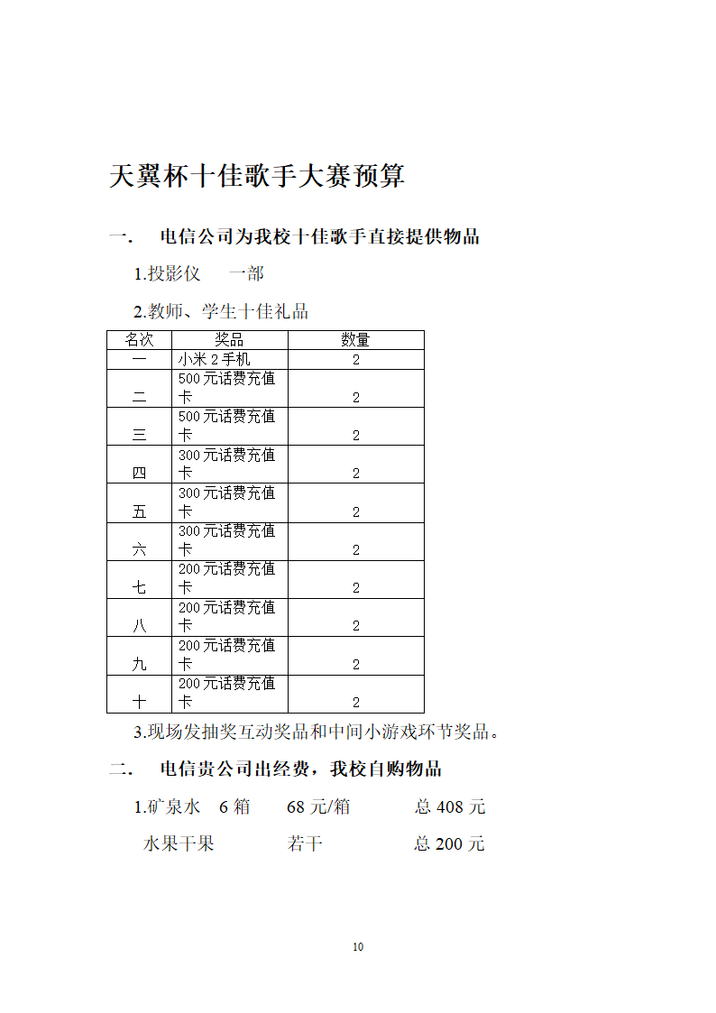 太原工业学院十佳歌手大赛策划书2012校级第10页