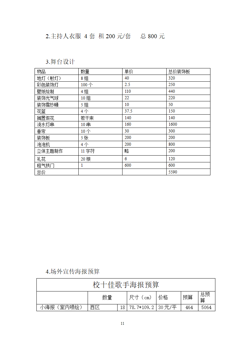 太原工业学院十佳歌手大赛策划书2012校级第11页