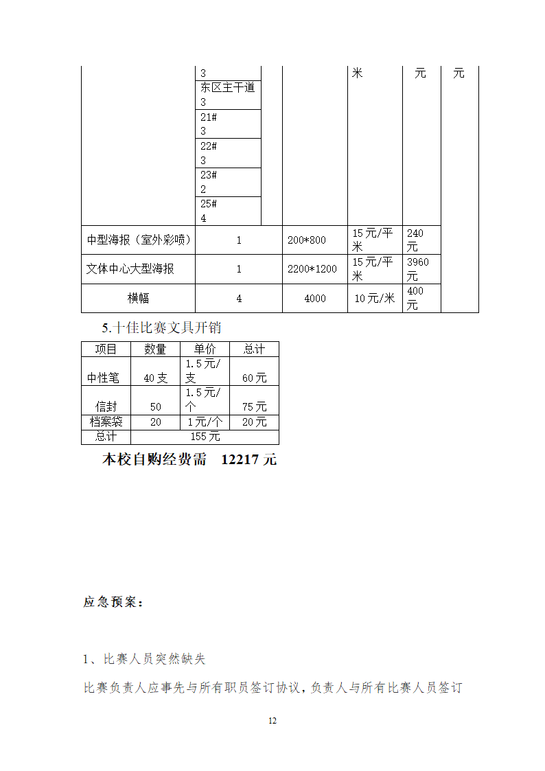 太原工业学院十佳歌手大赛策划书2012校级第12页