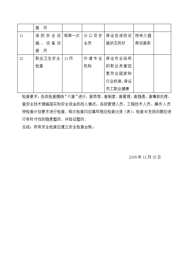 公司年度综合性安全检查计划表.docx第4页