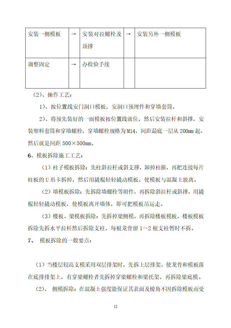 核心筒剪力墙结构体系民用住宅工程模板施工方案.doc第12页