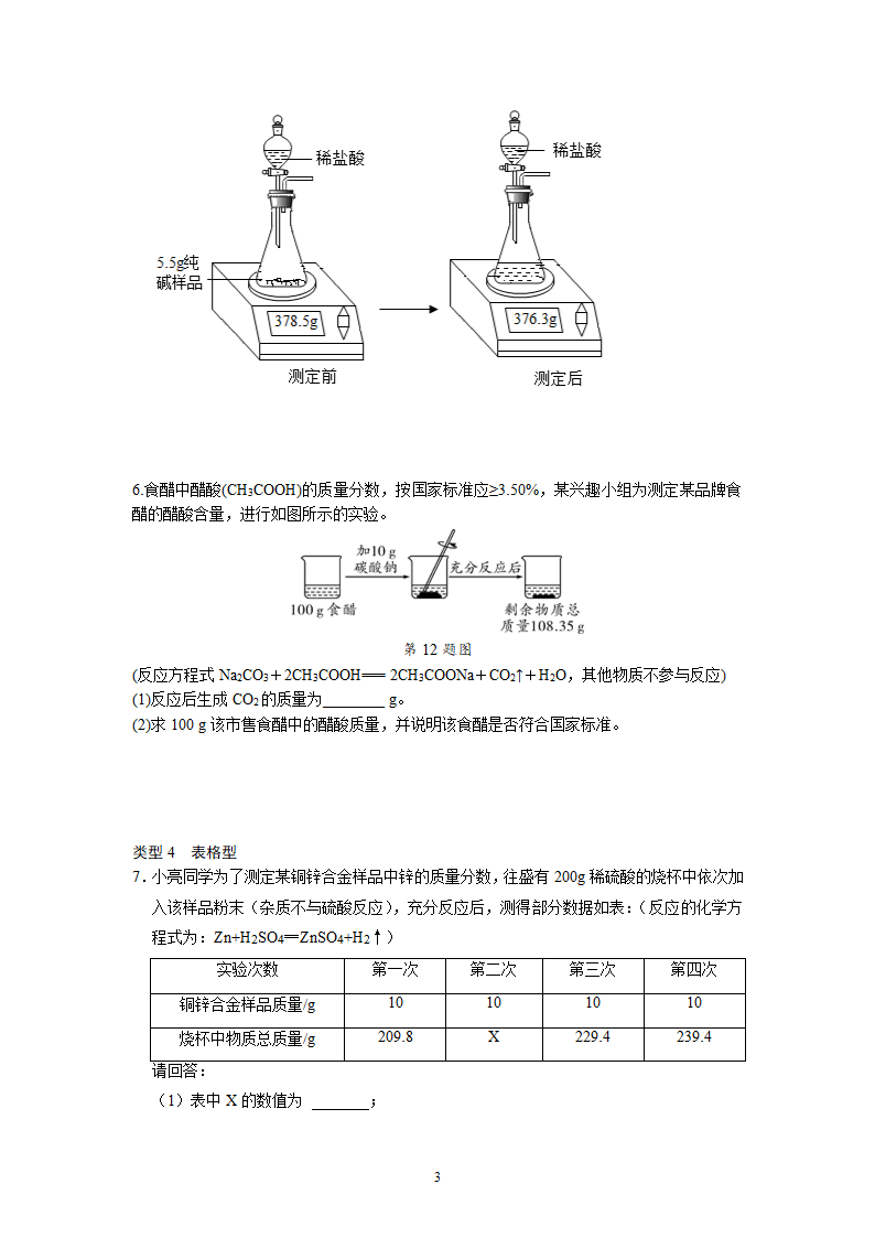 2022年中考化学计算专题(word   含解析）.doc第3页