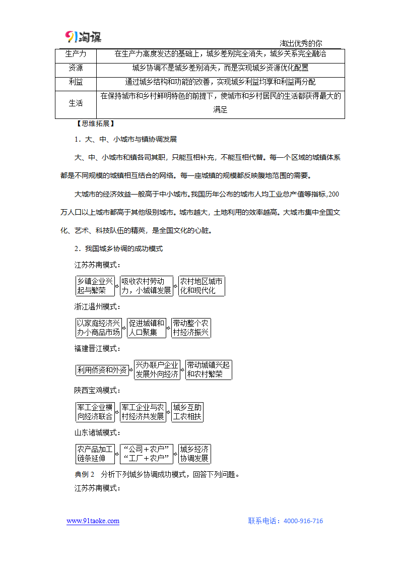 地理-人教版-选修4-学案1：2.2 城镇布局与协调发展.doc-第二节 城镇布局与协调发展-第二章 城乡合理布局与协调发展-学案.doc第4页