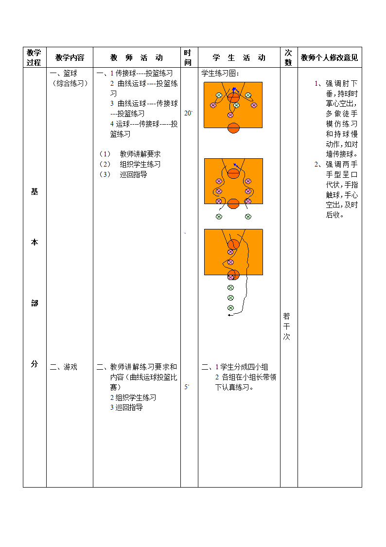 篮球（综合练习）教案.doc第2页