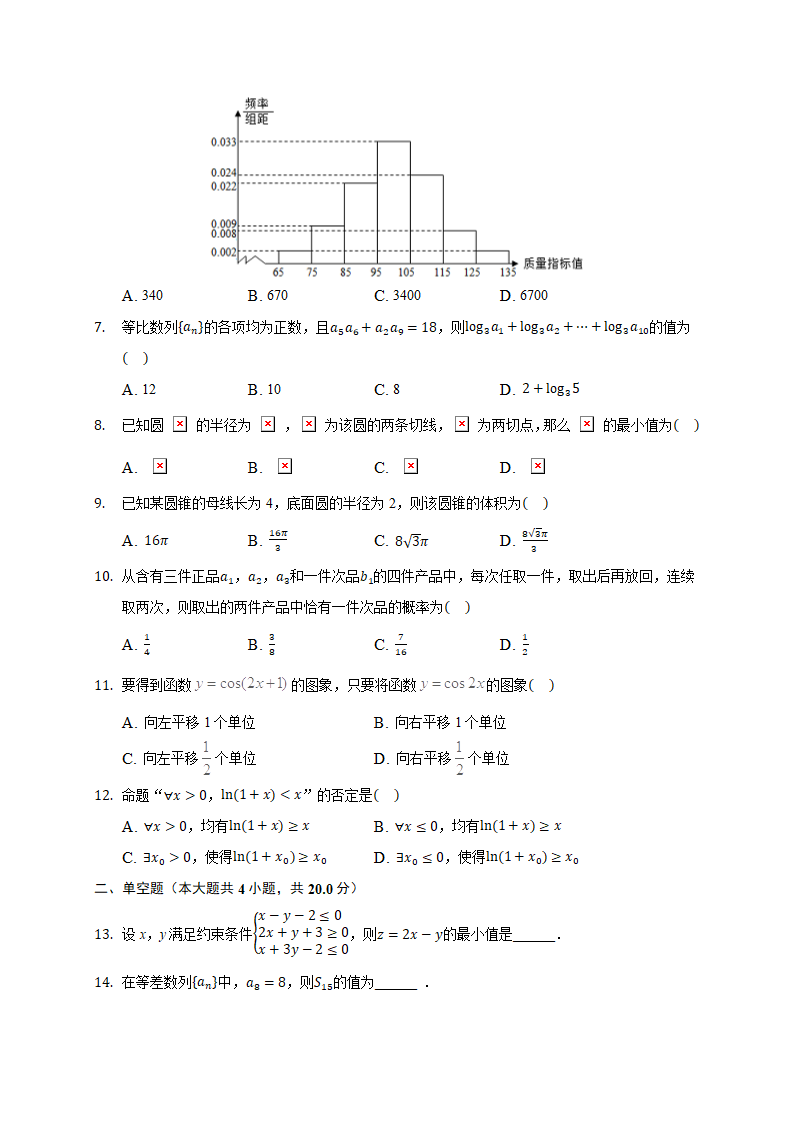 2021届河南省高考数学仿真模拟试卷(文科)(二)(含答案解析)第2页