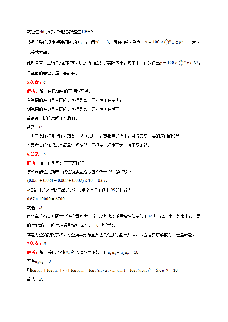 2021届河南省高考数学仿真模拟试卷(文科)(二)(含答案解析)第7页