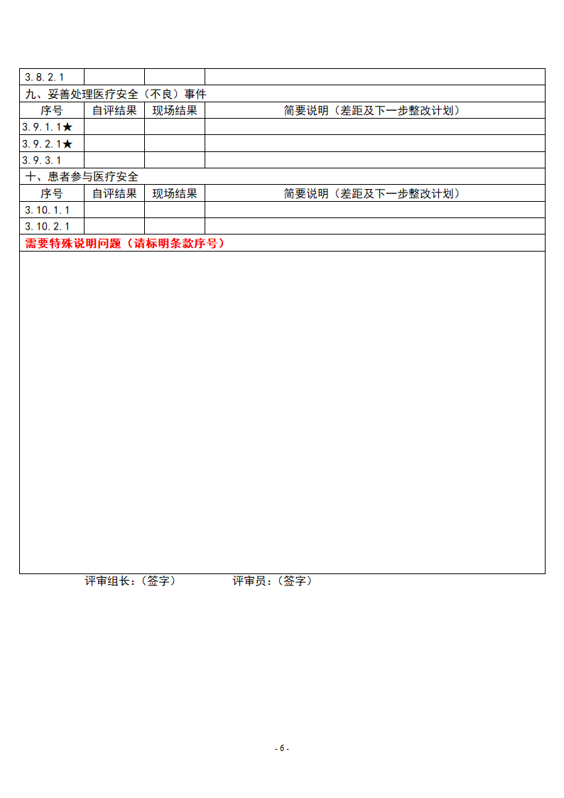医院自评记录表(二级综合医院)第8页