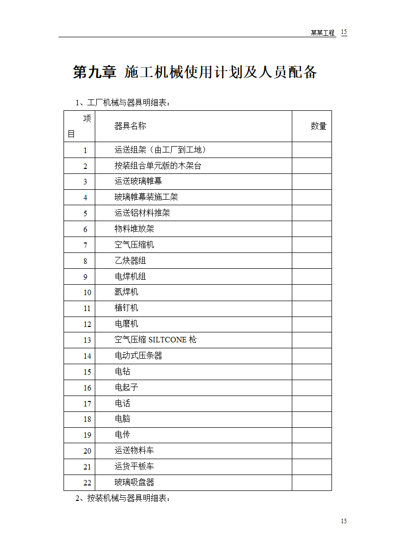 某工程幕墙工程施工组织设计和技术复核计划表.doc第16页