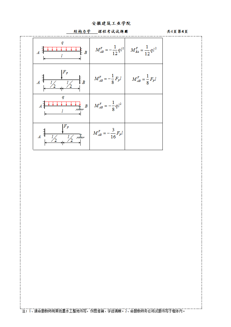 结构力学试卷A第4页