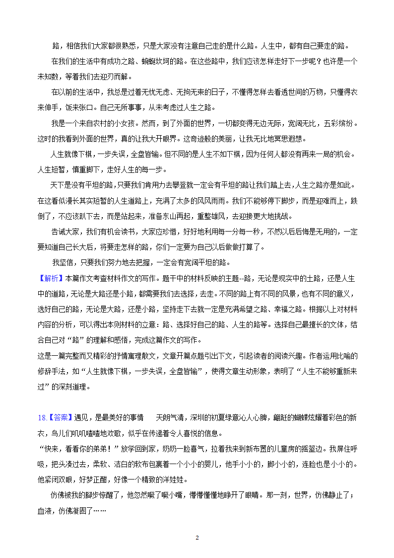 河北省2023年九年级中考备考语文专题复习：作文题（含解析及范文）.doc第29页