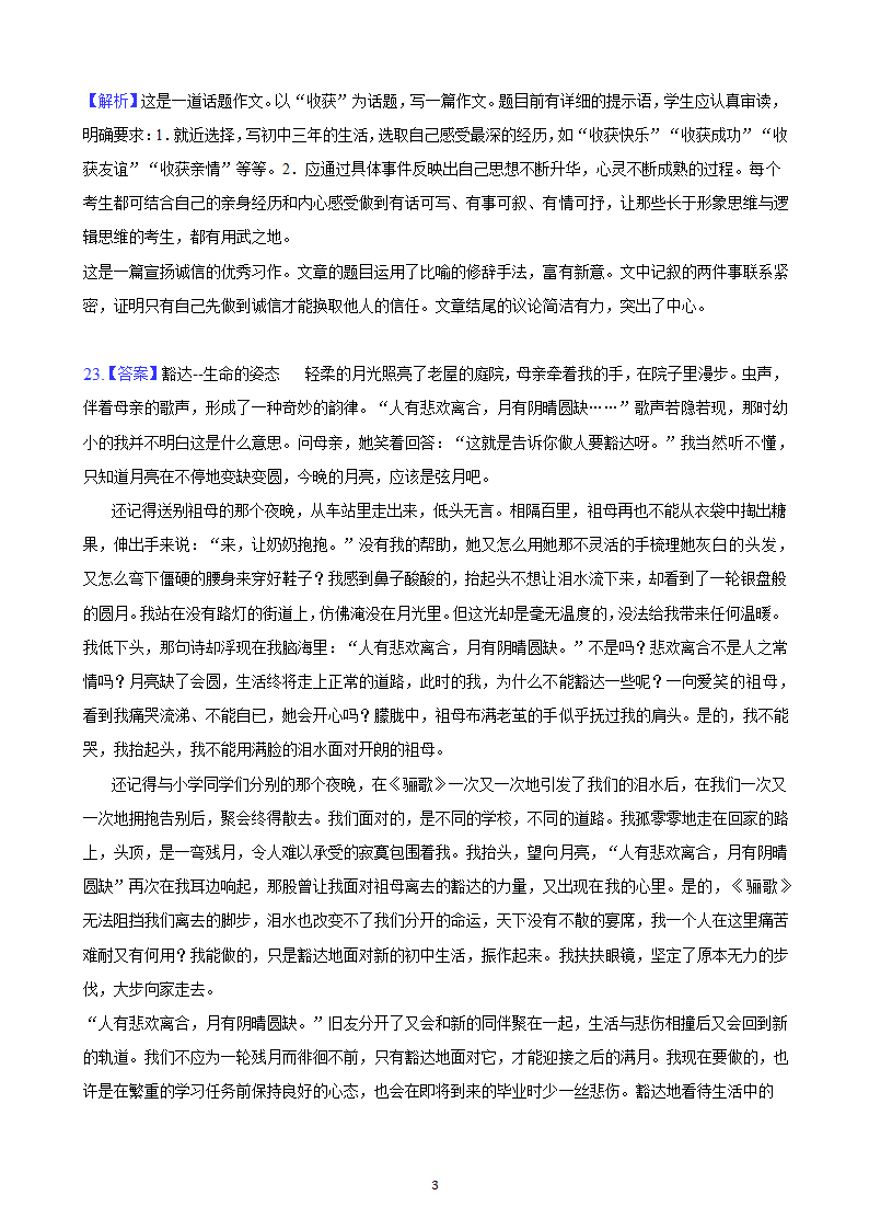 河北省2023年九年级中考备考语文专题复习：作文题（含解析及范文）.doc第35页