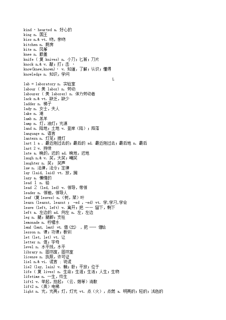 福建省武平县城郊初级中学2015英语中考总复习必备1500个词汇.doc第15页