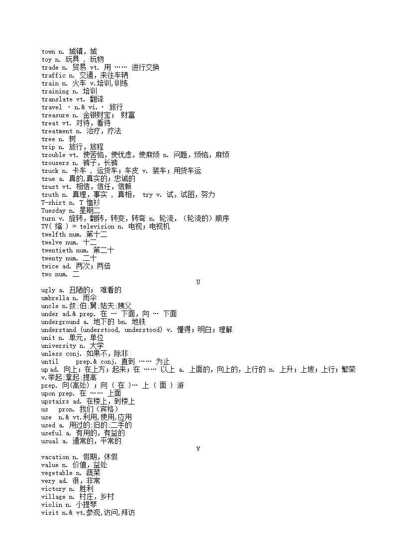 福建省武平县城郊初级中学2015英语中考总复习必备1500个词汇.doc第29页