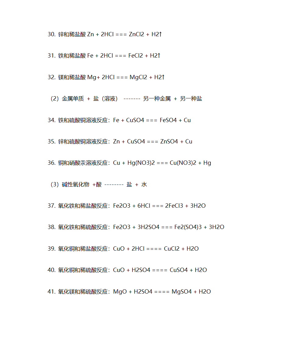 高一化学必修一化学方程式大全第12页