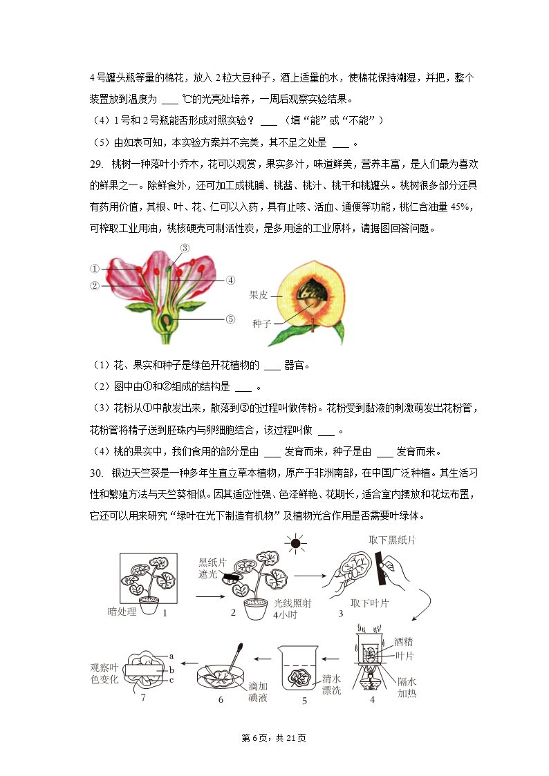 2022-2023学年河北省唐山市滦南县七年级（上）期末生物试卷（含解析）.doc第6页