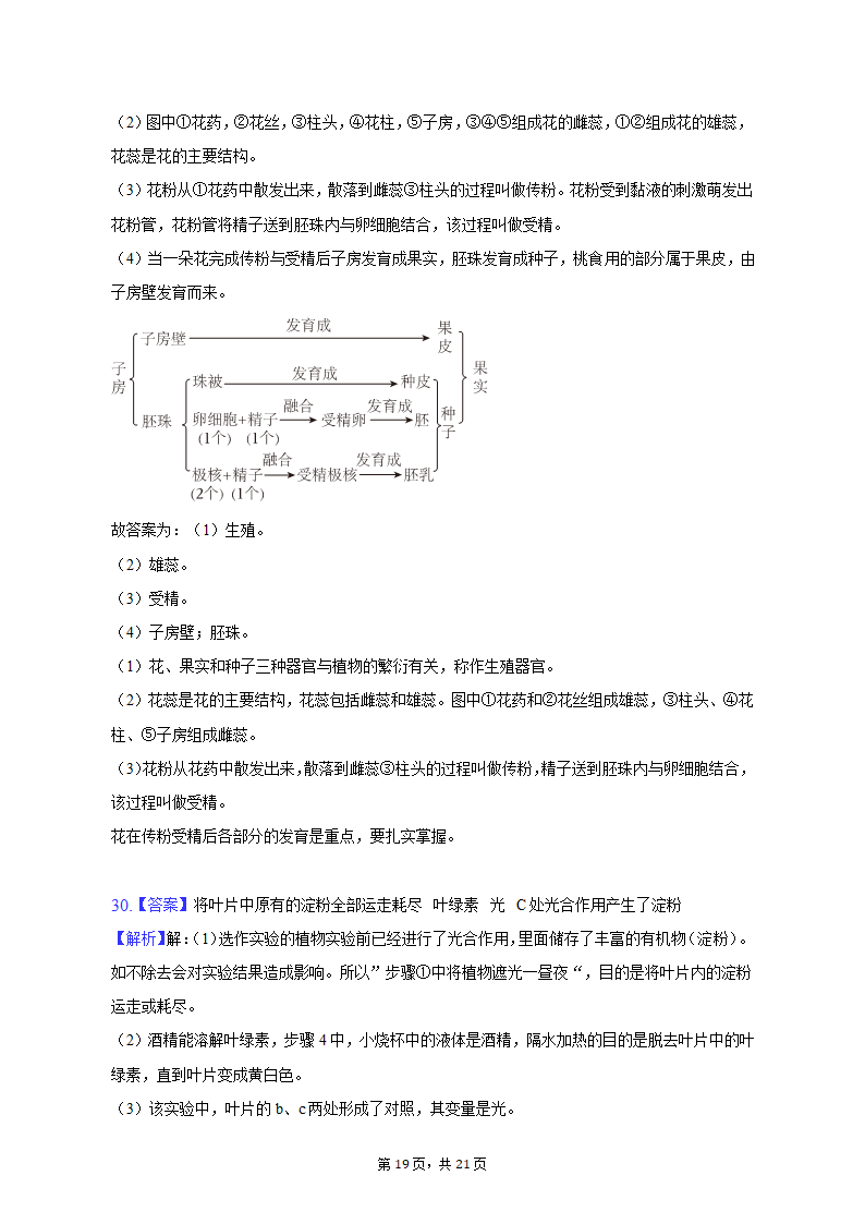 2022-2023学年河北省唐山市滦南县七年级（上）期末生物试卷（含解析）.doc第19页