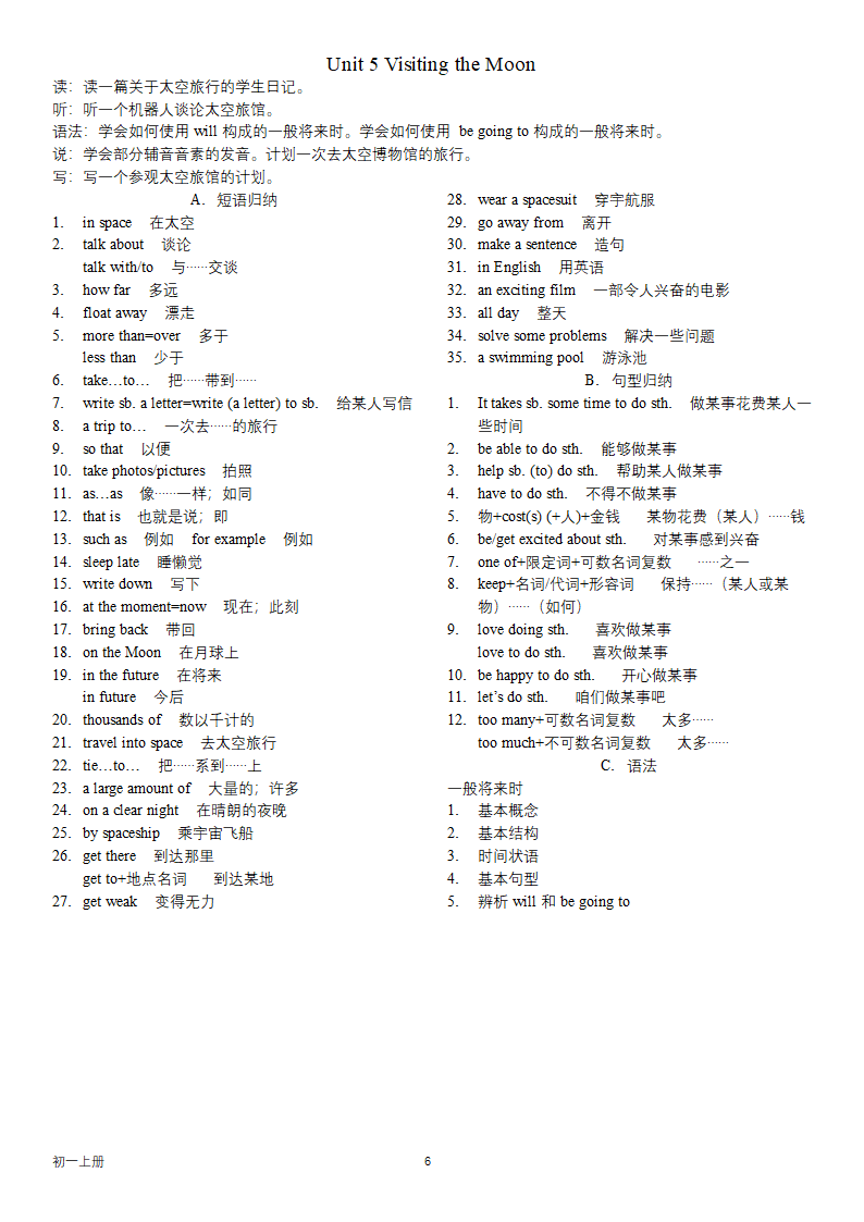 牛津深圳版七上英语教材短语句型知识点汇总.doc第6页