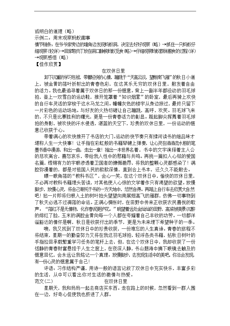 江苏省丹徒区世业实验学校2016年中考语文作文专题复习教案：详略得当.doc第5页