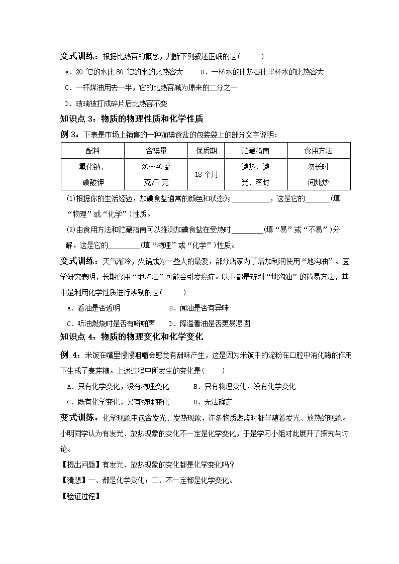 浙教版科学  七年级上  期末知识点复习与提升（十三）（4.4、4.8）专题复习（学案 含答案）.doc第2页