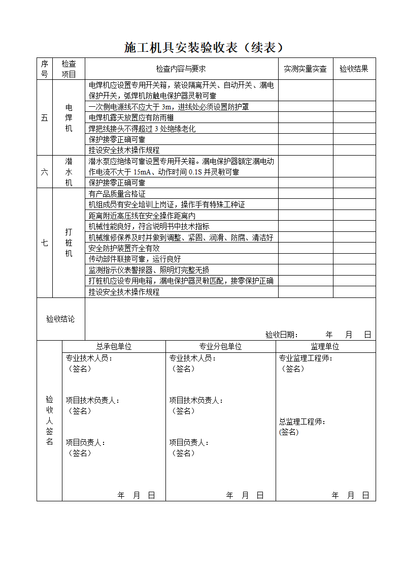 施工机具机械安装验收表完整表格.doc第2页