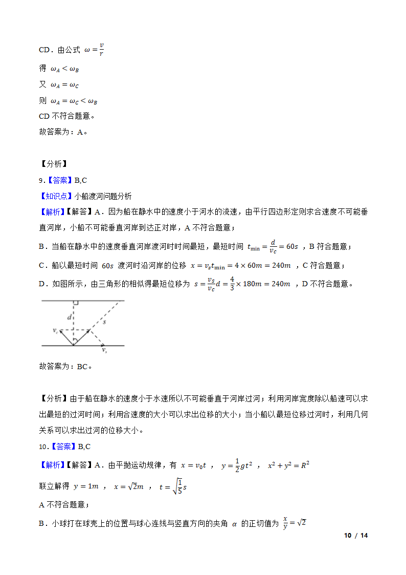 安徽省合肥市六校2020-2021学年高一下学期物理期末联考试卷.doc第10页