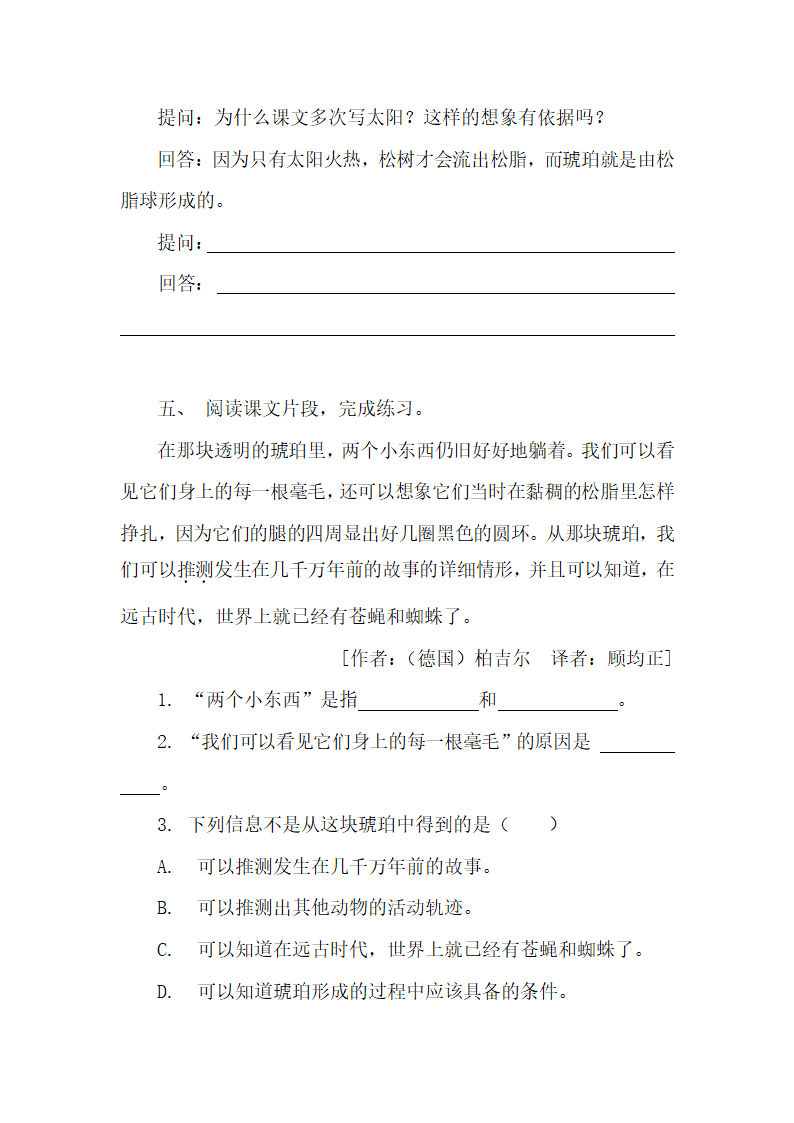 5　琥珀  同步练习（含答案）.doc第2页