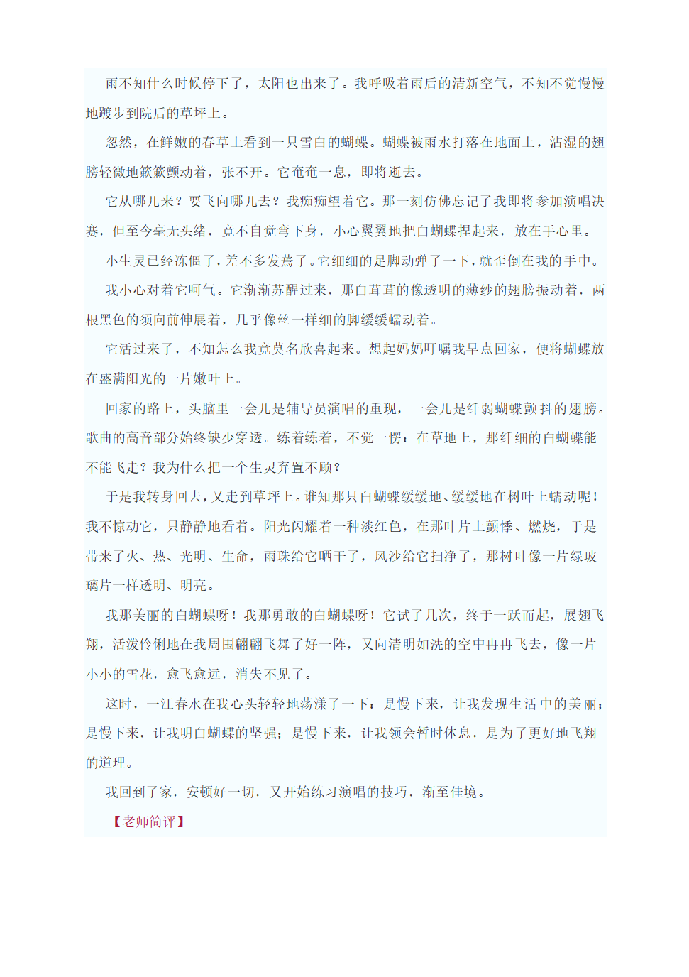 中考作文指导：“慢下来，会精彩”为题作文（附：审题指导及4篇范文点评）.doc第7页