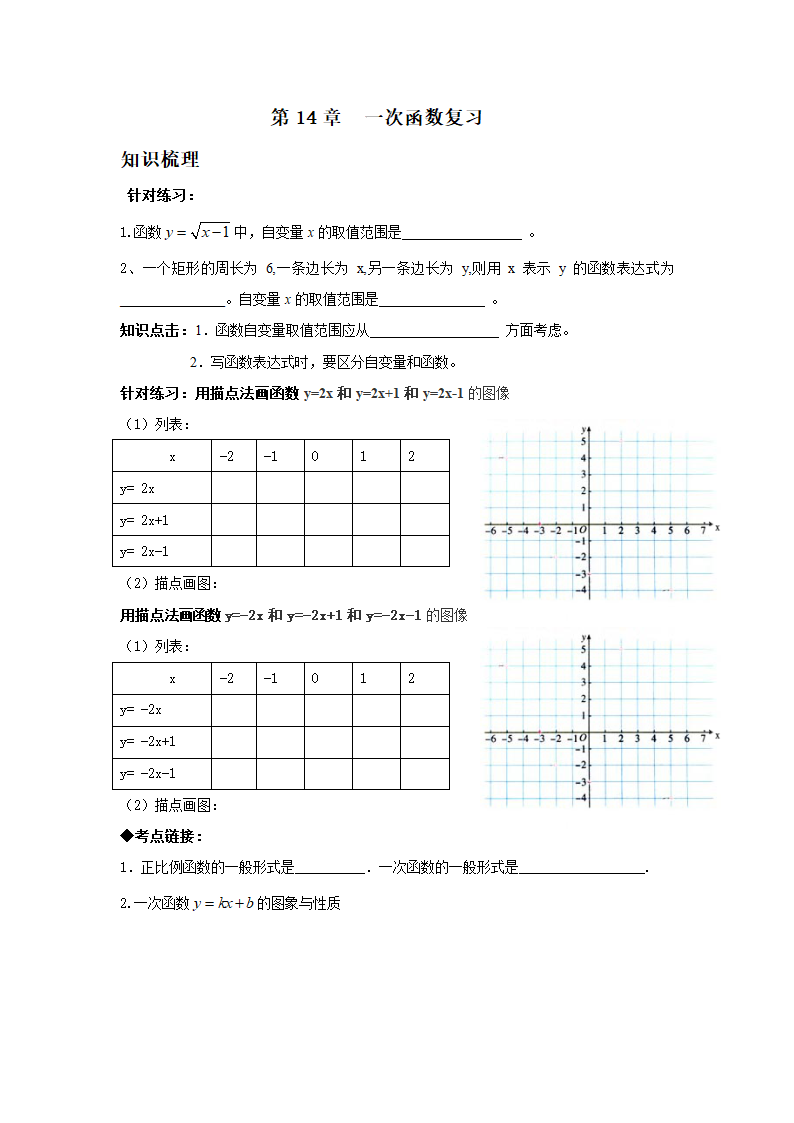 一次函数全章复习学案.doc第1页