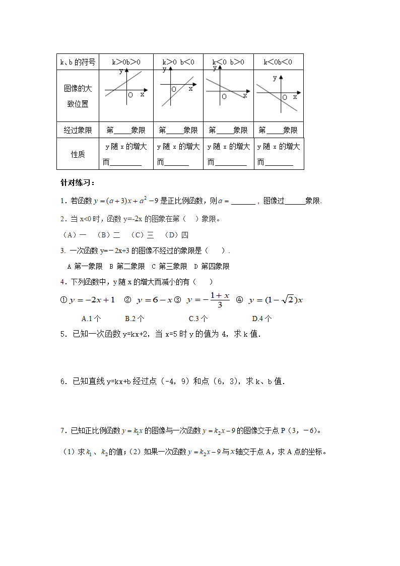 一次函数全章复习学案.doc第2页