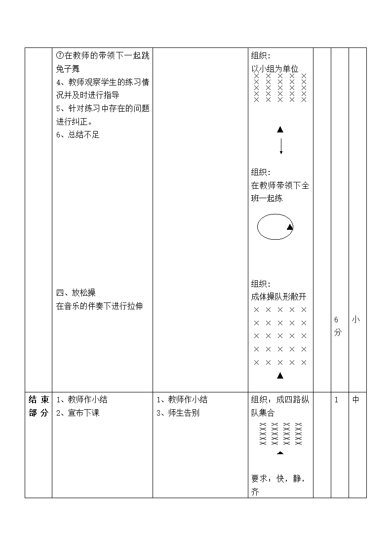 二年级体育兔子舞  教案 全国通用.doc第3页