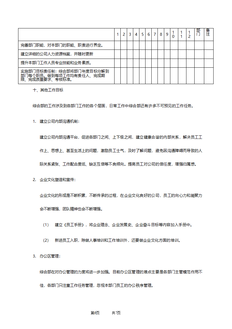 行政部工作计划（年度招聘计划）.doc第6页