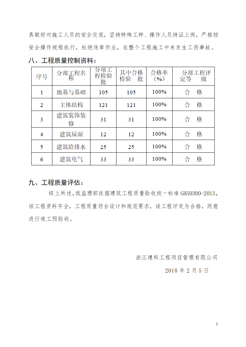 厂房拆建竣工验收监理质量评估报告.doc第6页