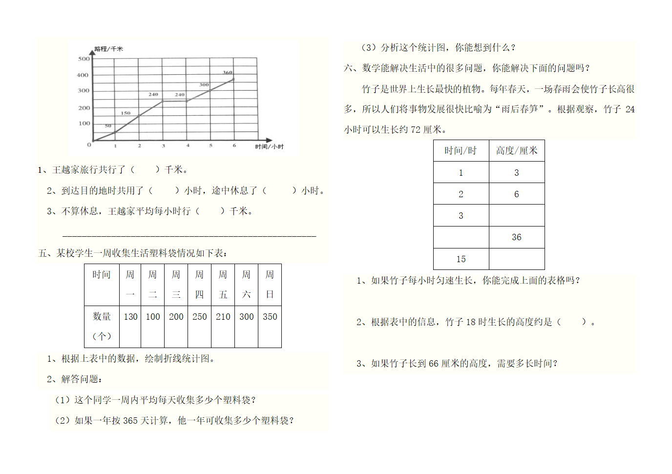 折线统计图  练习题.doc第2页